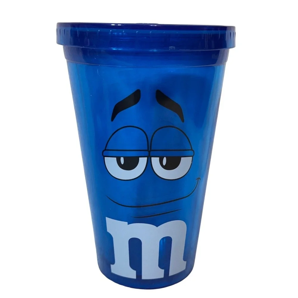 M&M'S World‎ Blue Character Plush Coin Purse and 16oz Tumbler Set